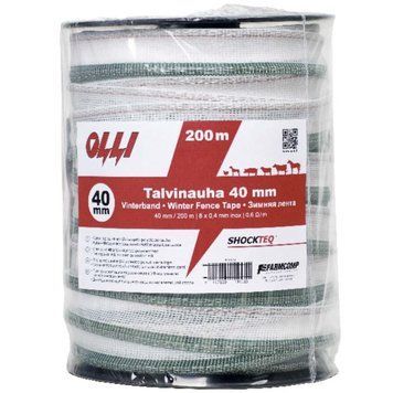 Зимова стрічка для електроогорожі OLLI 40 мм/200 м 6031019 фото