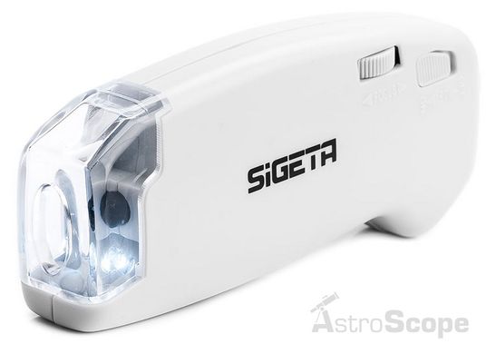Мікроскоп Sigeta MicroGlass 40x R/T (зі шкалою) кишеньковий